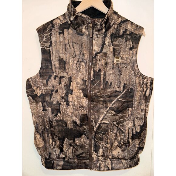 Heybo Vest Men’s Size Small Camouflage Fleece Lined Collared Full Zip-Up - Picture 1 of 11